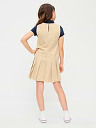 Image number 2 showing, School Uniform Sleeveless Twill Dress for Girls