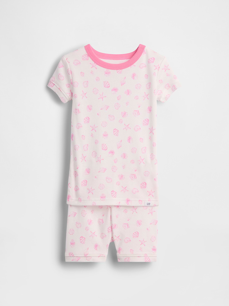 Image number 2 showing, Baby & Toddler Organic Brushed Cotton Seashell PJ Short Set