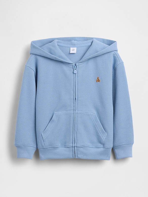 Baby & Toddler Waffle Zip Hoodie