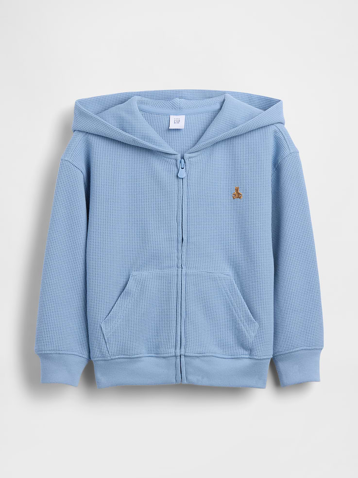 Image number 3 showing, Baby & Toddler Waffle Zip Hoodie
