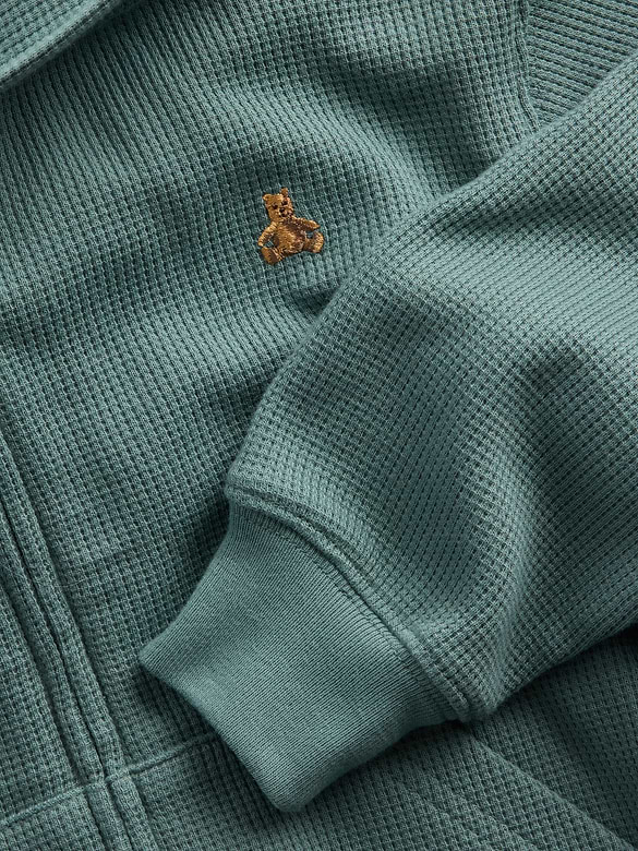 Baby & Toddler Waffle Zip Hoodie