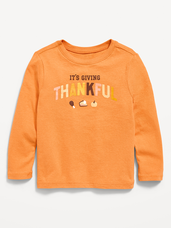Long-Sleeve Unisex Graphic T-Shirt for Toddler