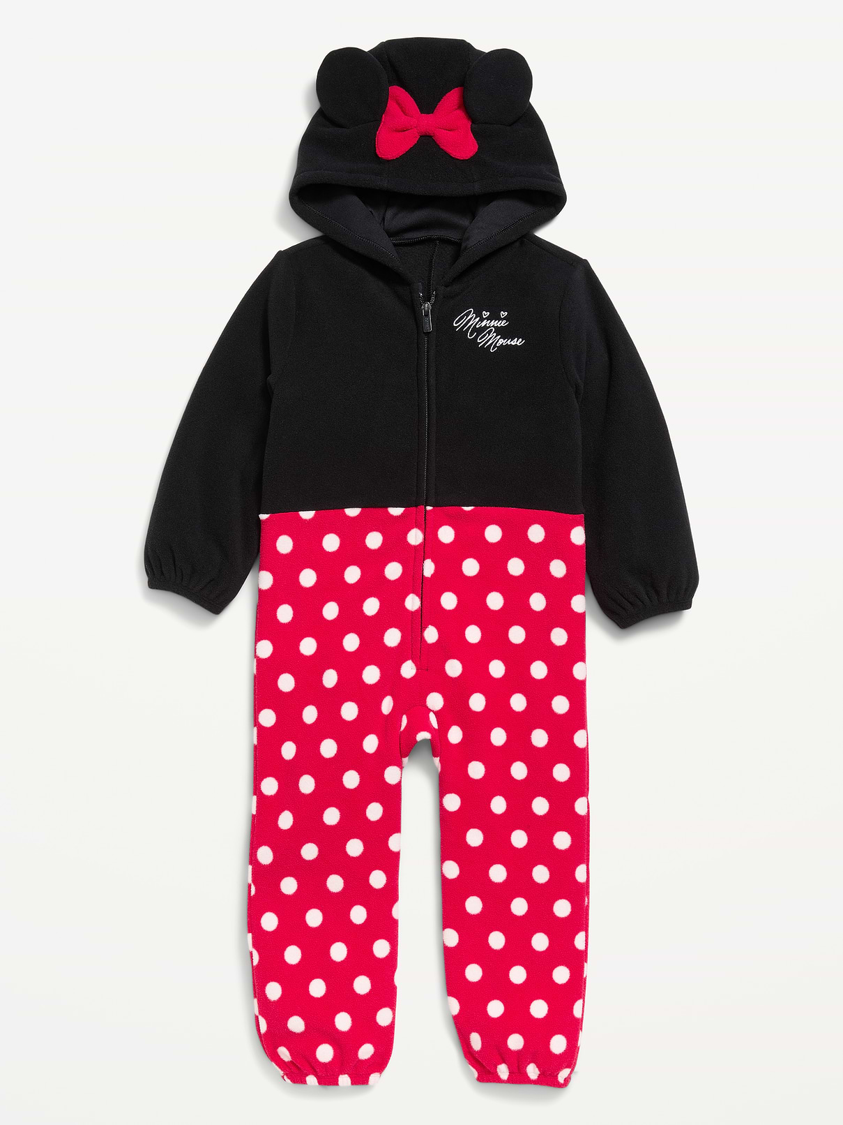 Image number 1 showing, Disney© Microfleece Hooded One-Piece for Toddler Girls