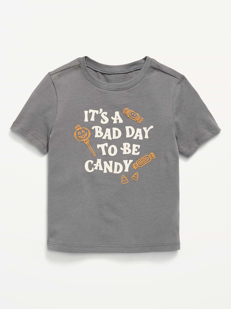 Image 1 of 2, crew neck, short sleeves, graphic at front, boo yah color features glow-in-the-dark effect, Product #897848