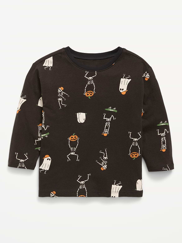Printed Long-Sleeve Unisex T-Shirt for Toddler