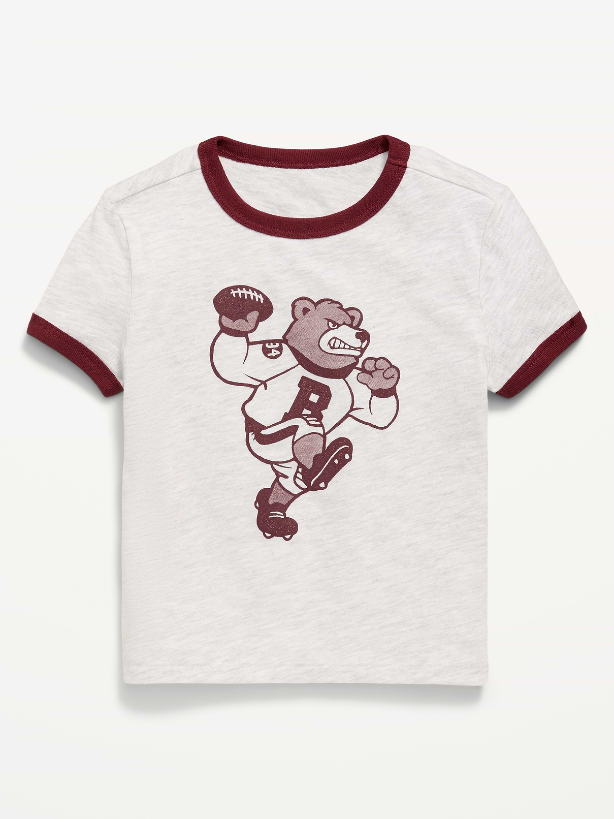 Image number 1 showing, Short-Sleeve Unisex Ringer Graphic T-Shirt for Toddler