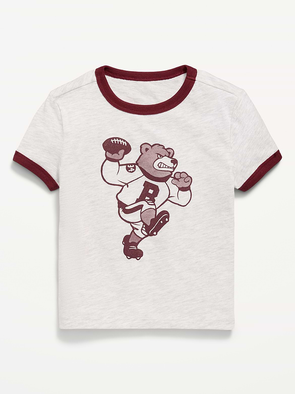 Short-Sleeve Unisex Ringer Graphic T-Shirt for Toddler