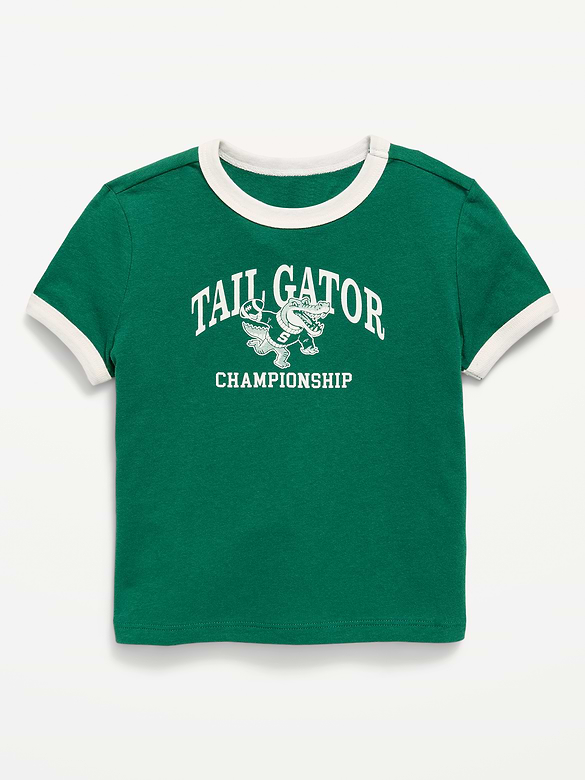 Short-Sleeve Unisex Ringer Graphic T-Shirt for Toddler