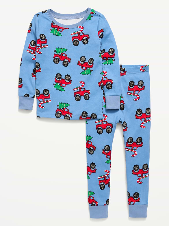 Printed Unisex Snug-Fit Pajama Set for Toddler & Baby