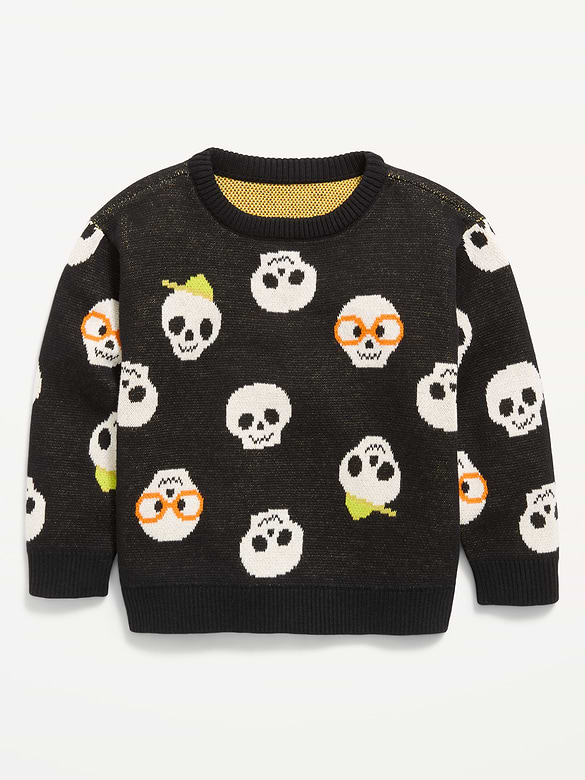 Oversized Long-Sleeve Graphic Sweater for Toddler Boys