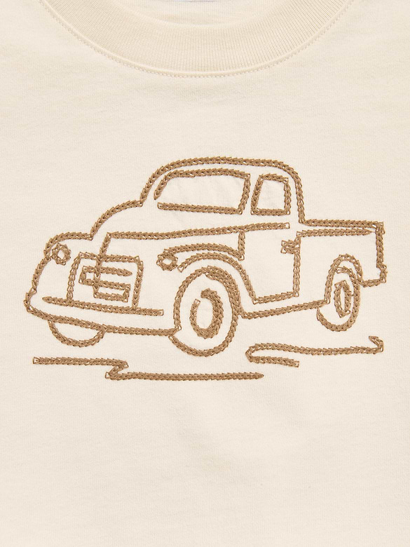 Oversized Short-Sleeve Boxy Graphic T-Shirt for Toddler Boys