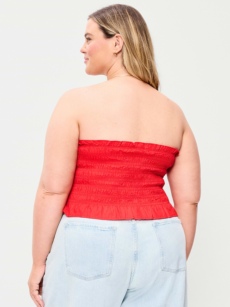 L'image numéro 8 présente Bustier à corsage smocké