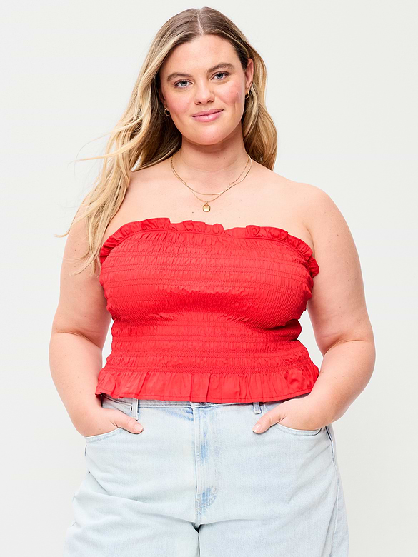 Bustier à corsage smocké