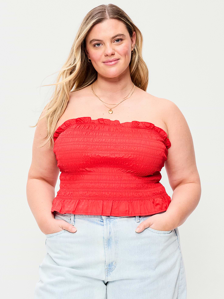 L'image numéro 7 présente Bustier à corsage smocké