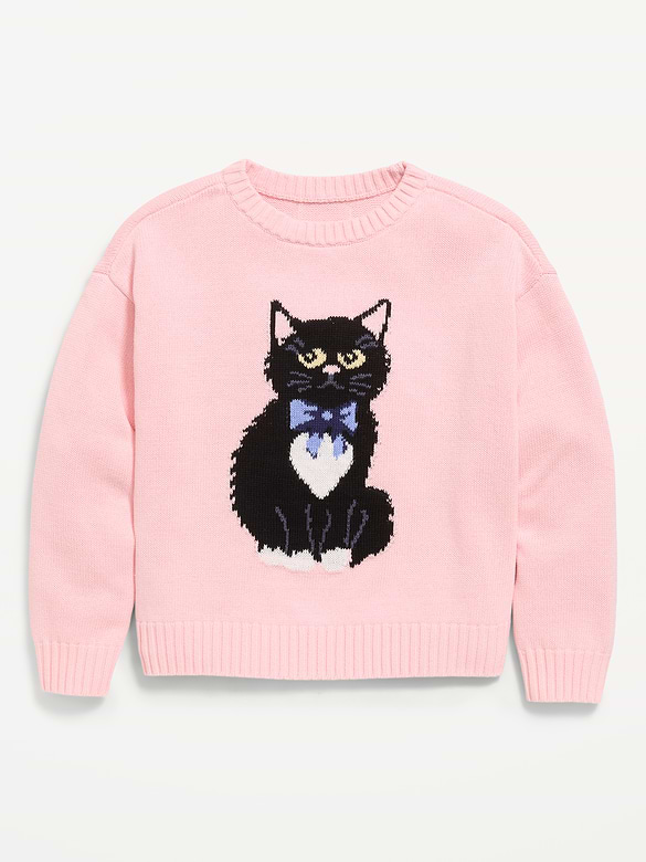 Long-Sleeve Pullover Sweater for Girls