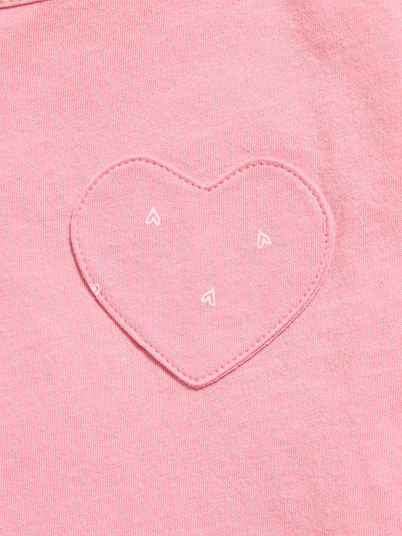 Softest Short-Sleeve Heart-Pocket T-Shirt for Girls