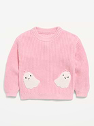 Image number 1 showing, Long-Sleeve Graphic Sweater for Toddler Girls