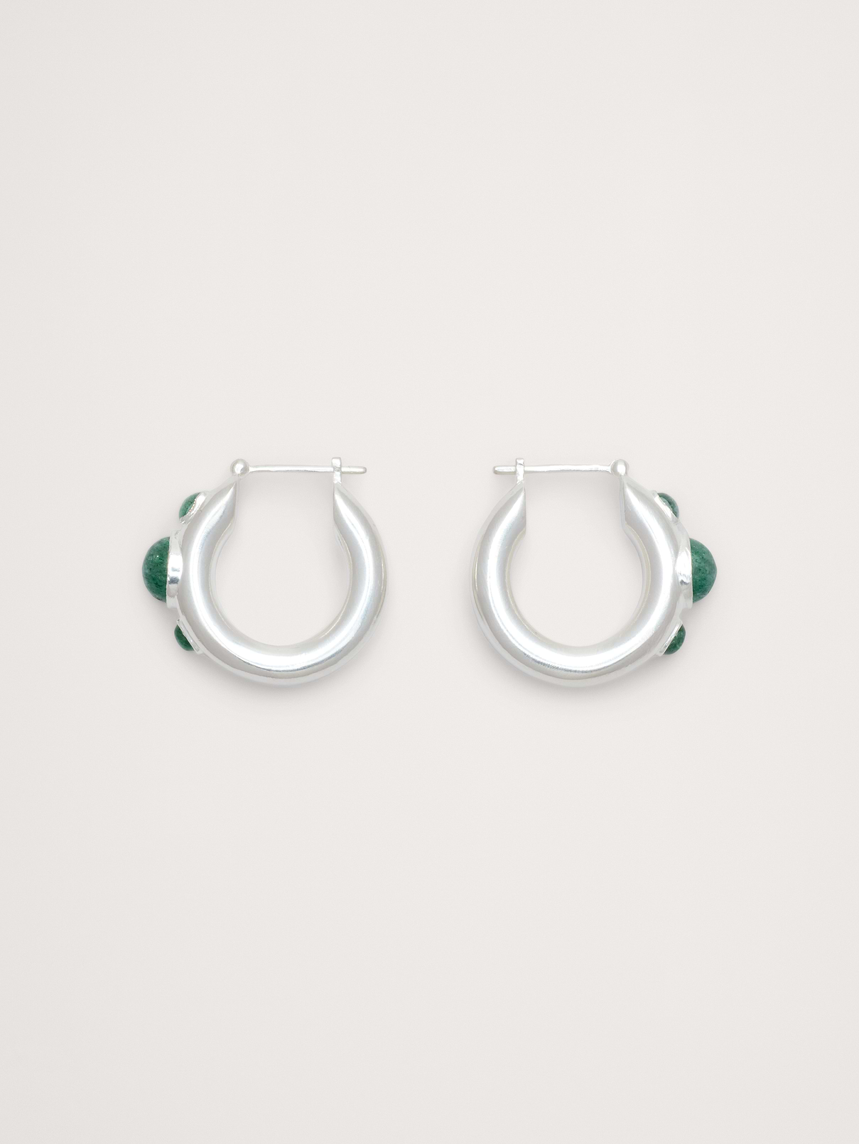 Stone Studded Hoops