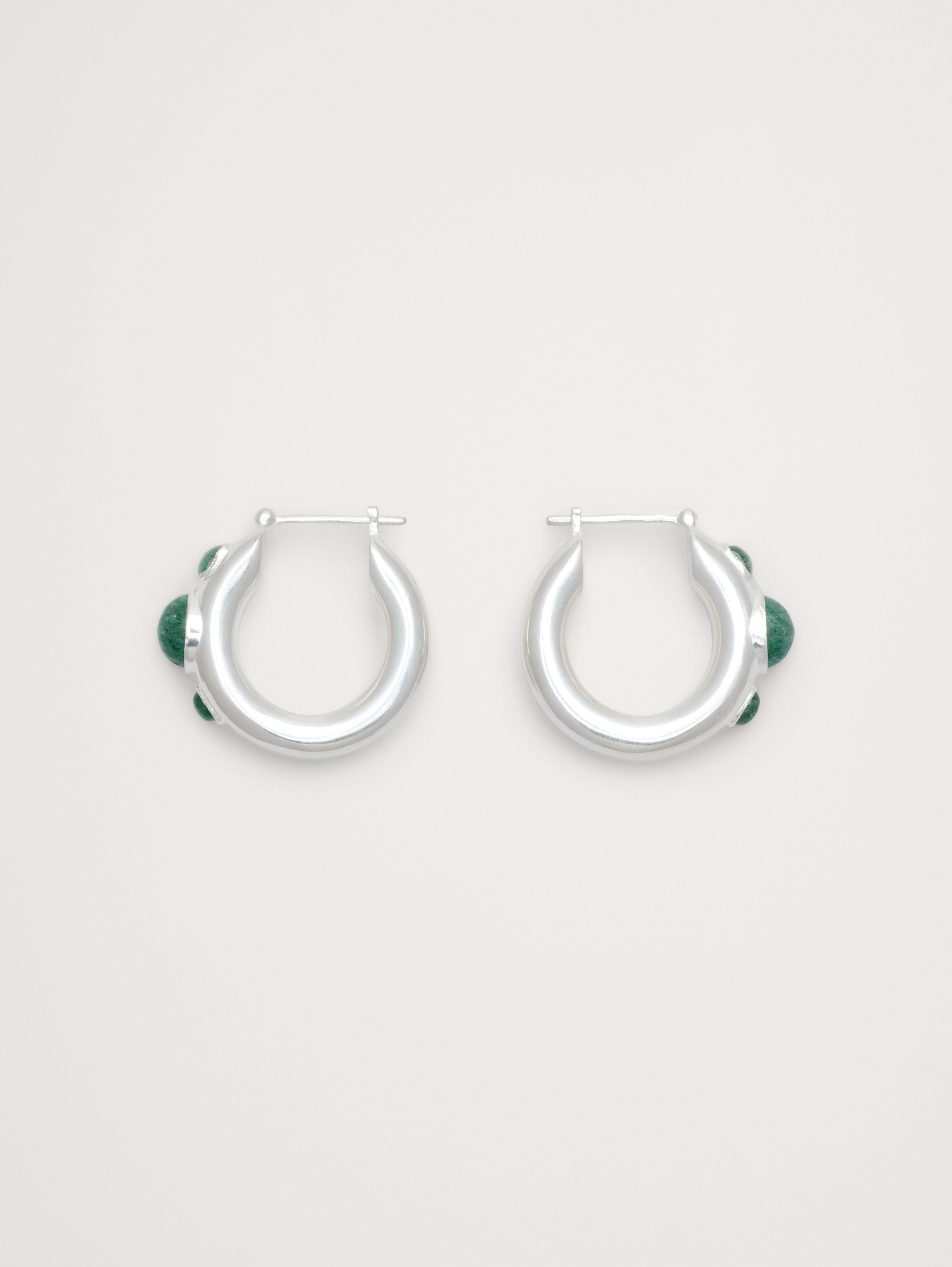 Image number 1 showing, Stone Studded Hoops