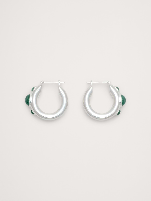 Stone Studded Hoops