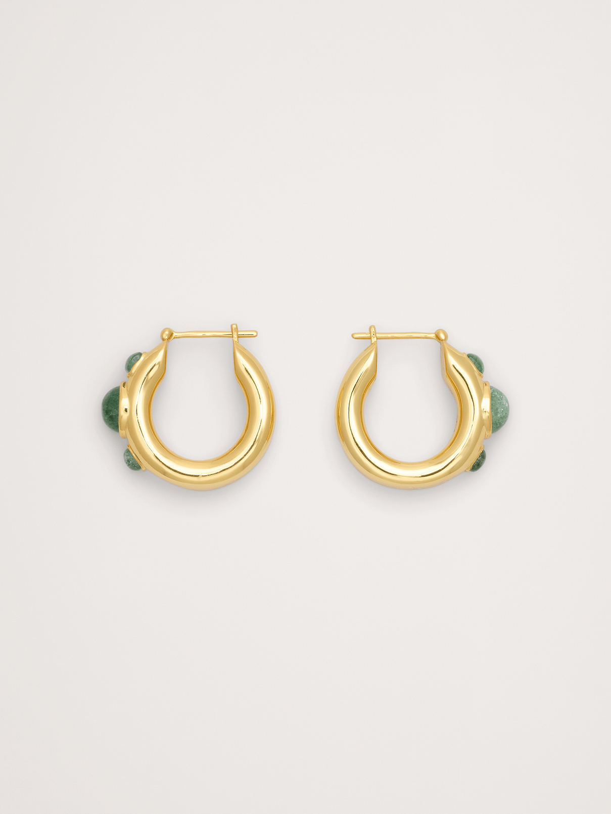 Stone Studded Hoops