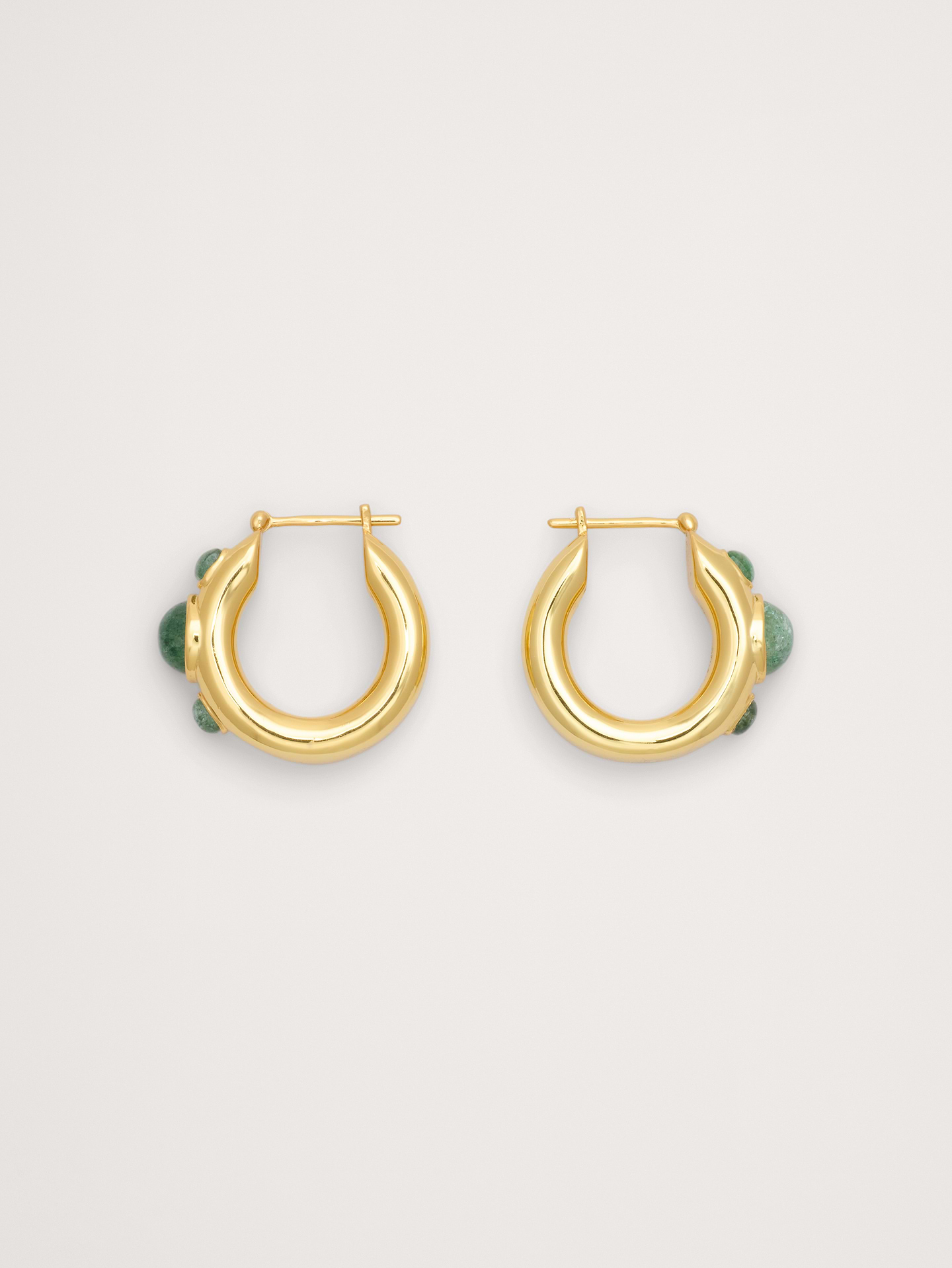 Image number 1 showing, Stone Studded Hoops