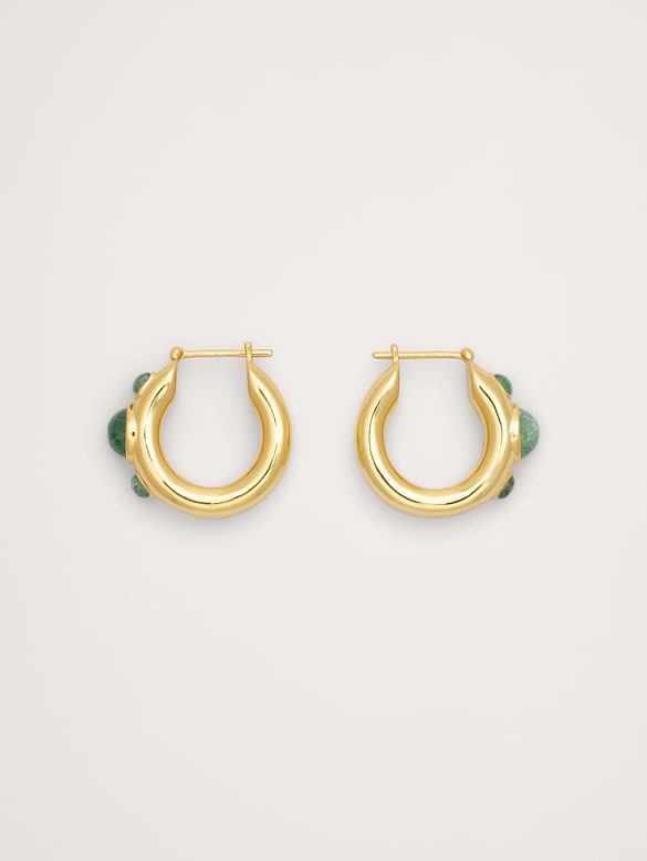 Stone Studded Hoops
