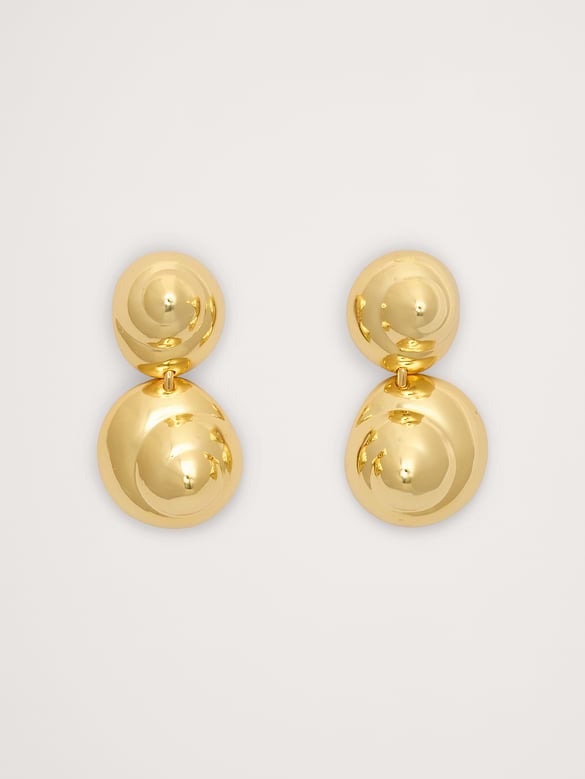 Pendants d’oreilles avec spirale et sphère