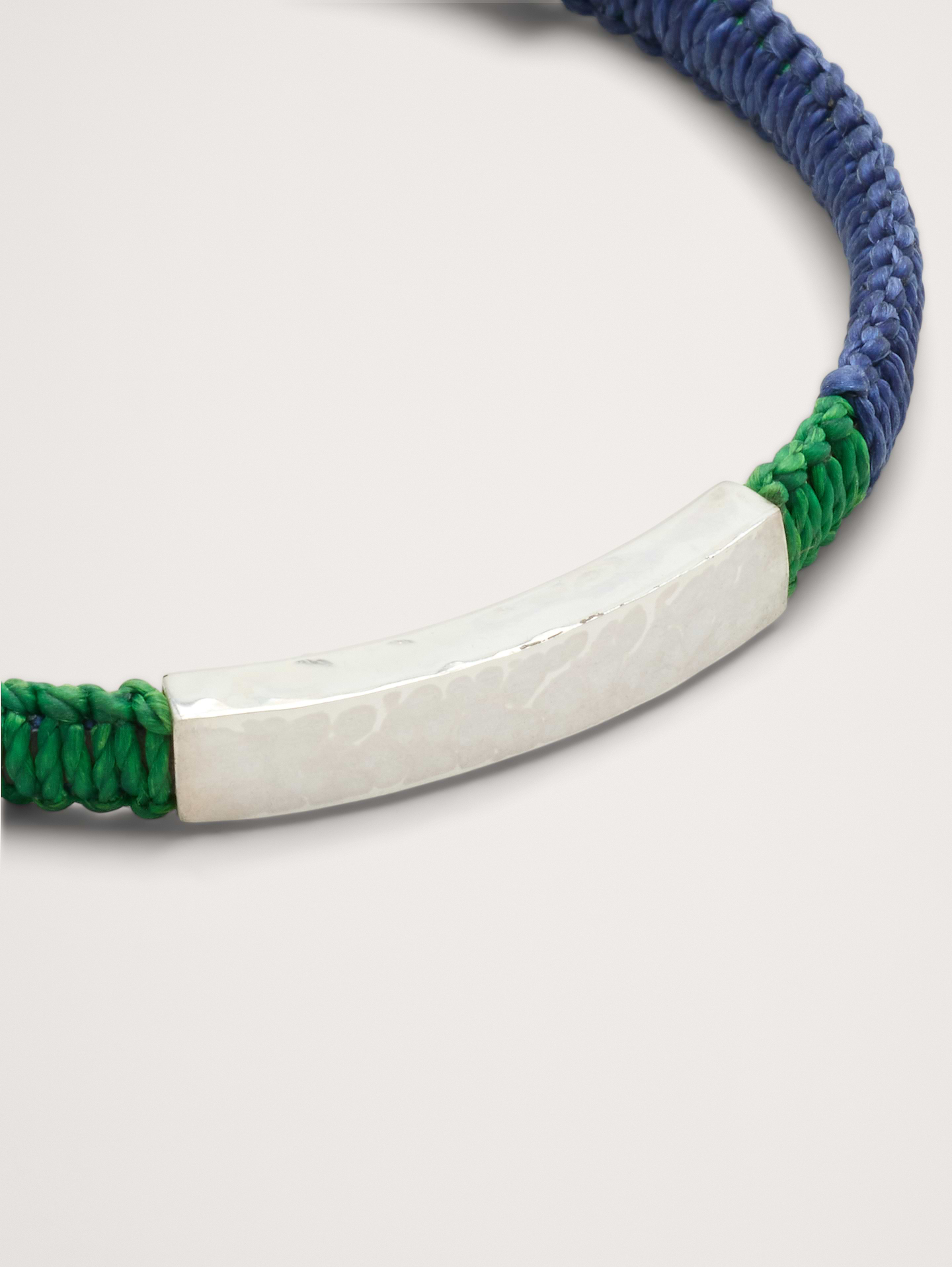 Image number 3 showing, Macrame Hammered ID Bracelet By Caputo & Co