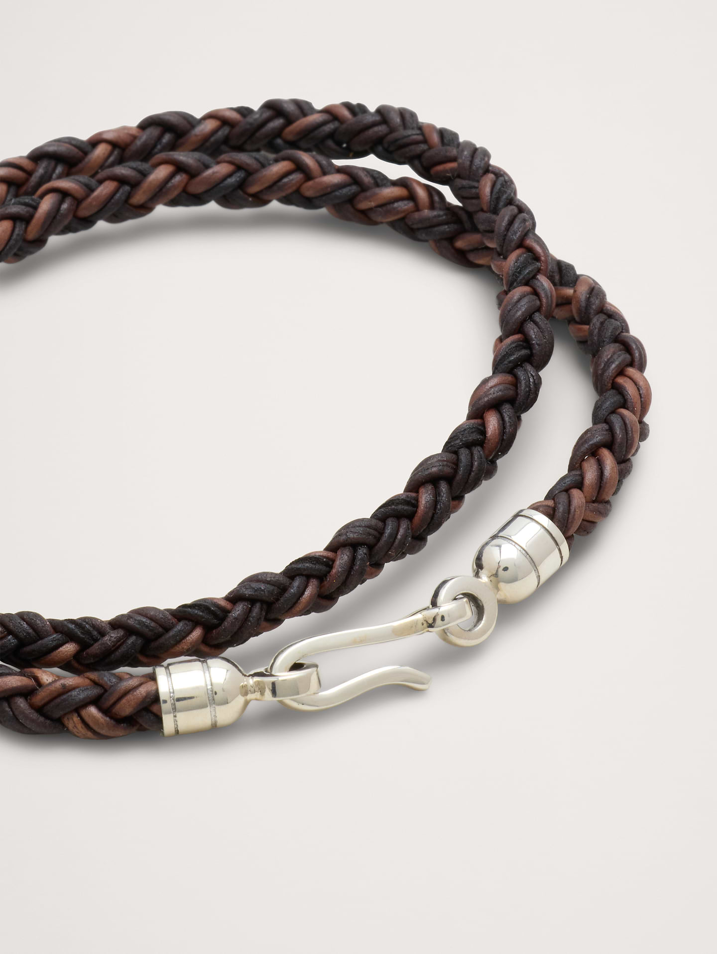Image number 5 showing, Round Braid Leather Balinese Bracelet By Caputo & Co