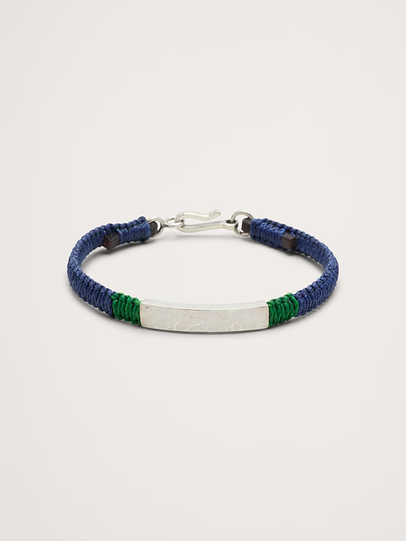 Macrame Hammered ID Bracelet By Caputo & Co