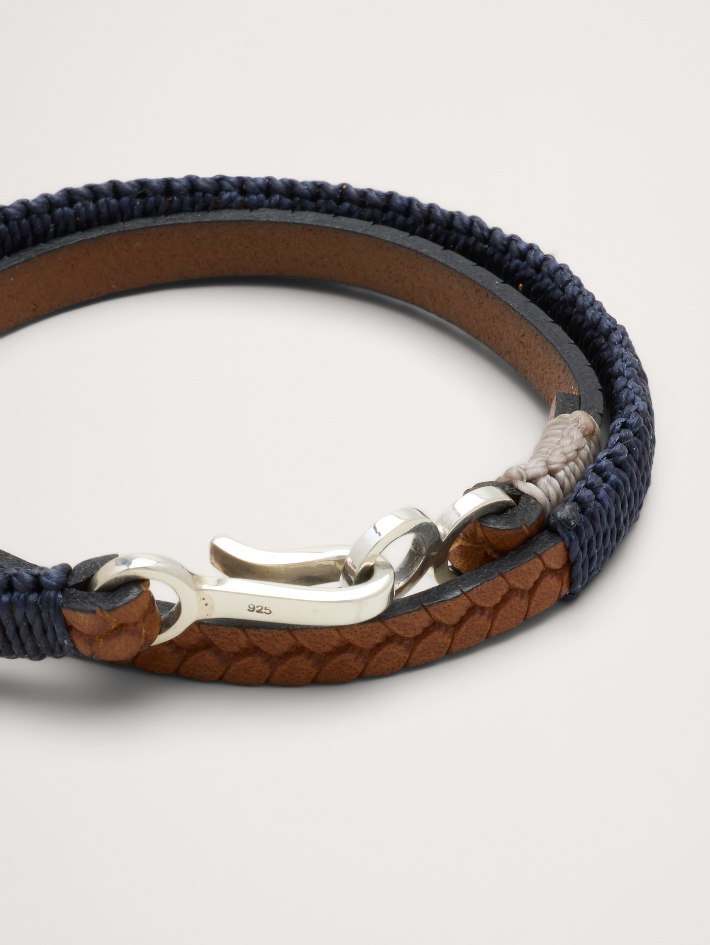 Image number 3 showing, Hand-Knotted Embossed Leather Bracelet By Caputo & Co