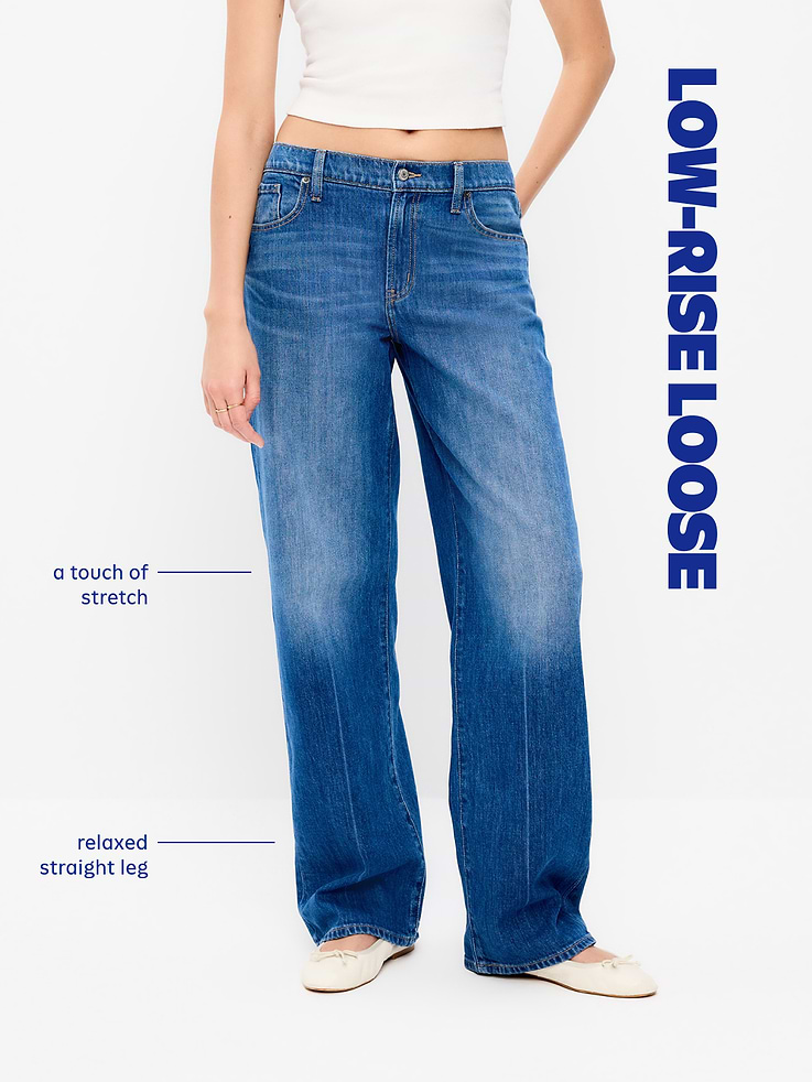 Image number 6 showing, Low-Rise Loose Jeans