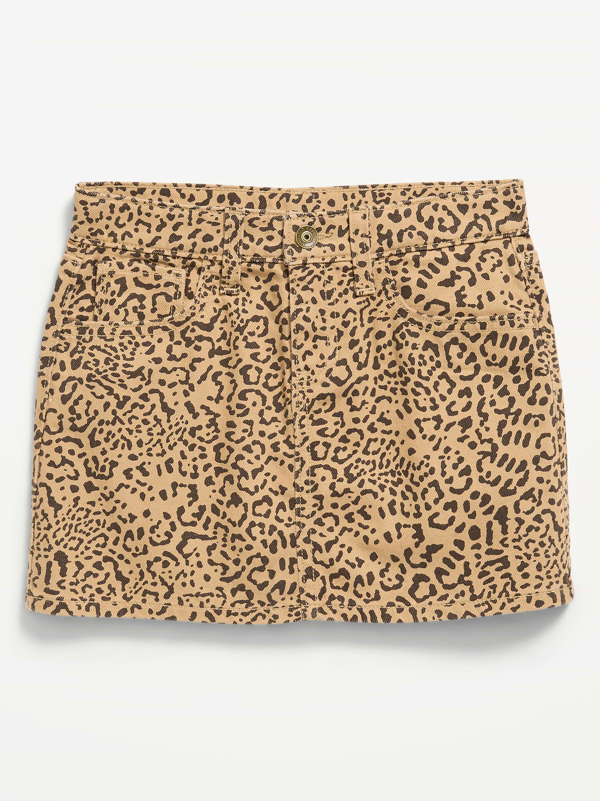 Image number 1 showing, Printed Mid-Rise Jean Skirt for Girls