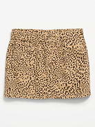 Image number 1 showing, Printed Mid-Rise Jean Skirt for Girls
