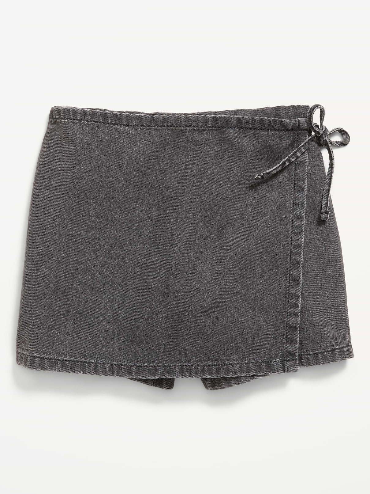 Image number 1 showing, Wrap-Front Denim Skort for Girls