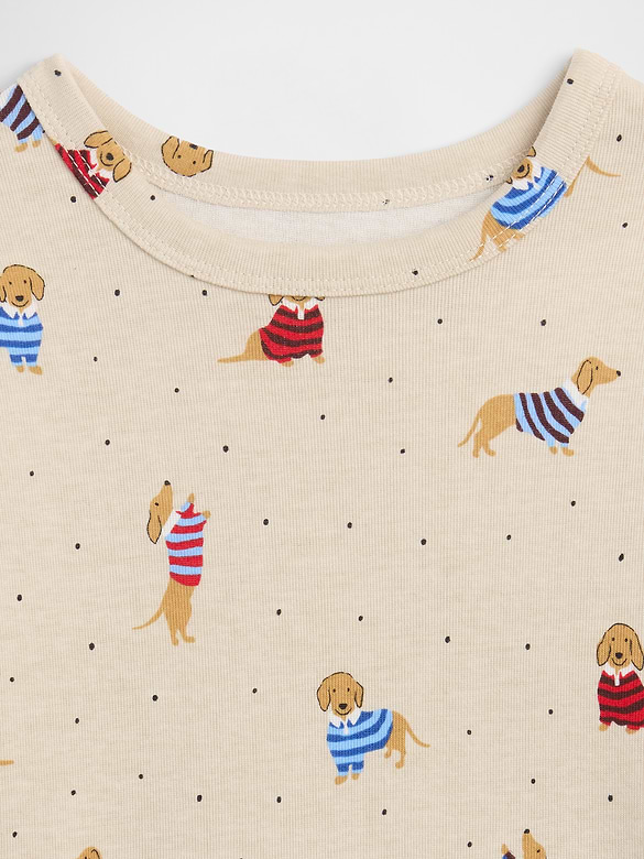 babyGap Rugby Dog Print PJ Set