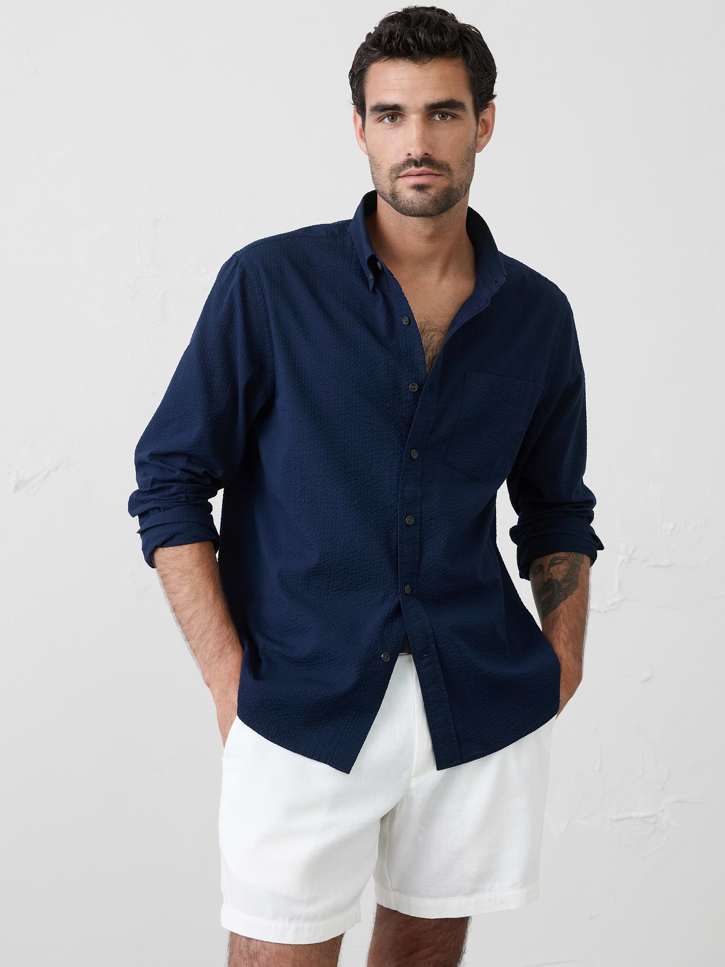 Image number 1 showing, Standard-Fit Seersucker Shirt