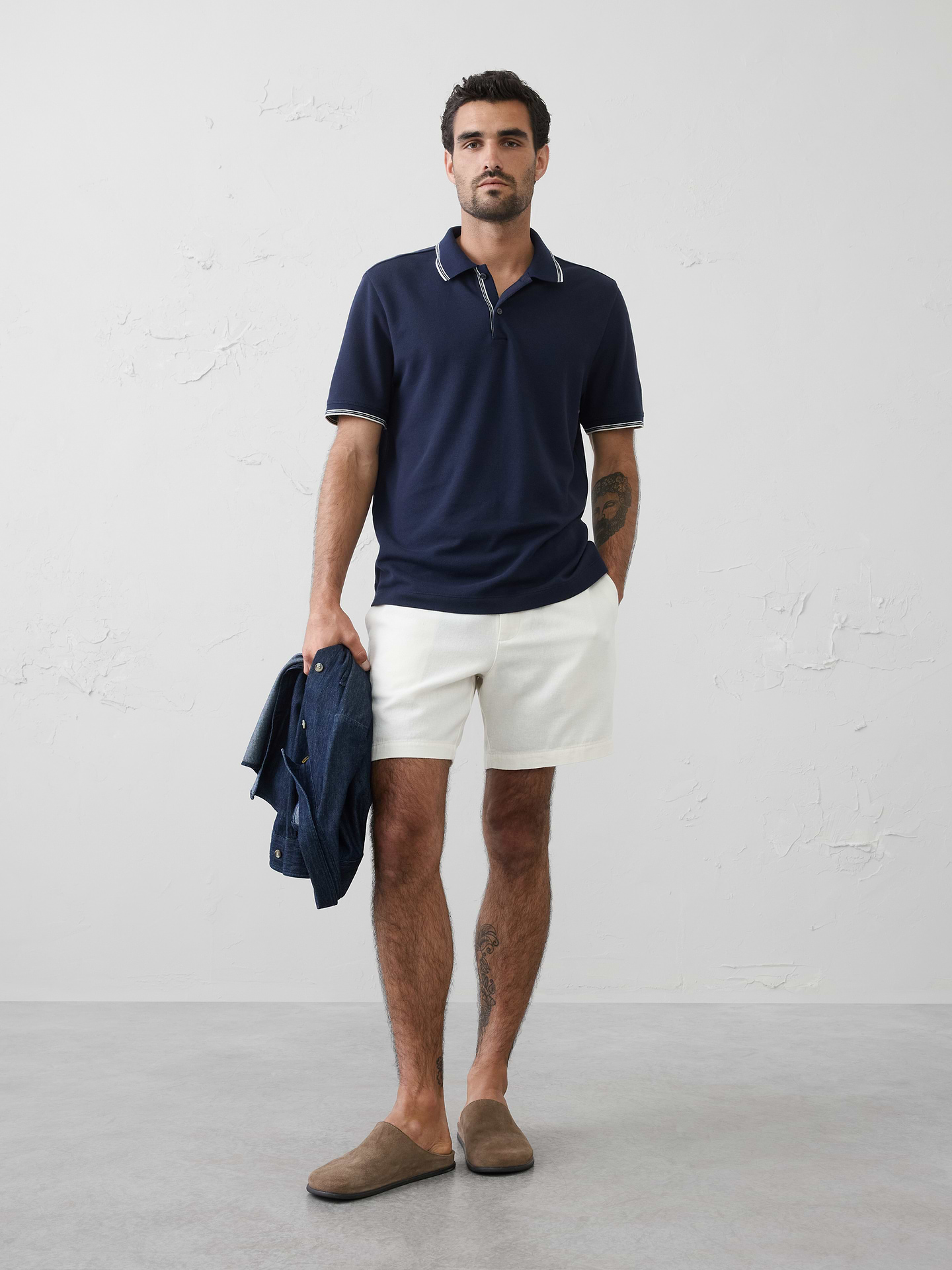 Image number 1 showing, Standard-Fit Textured Tipped Polo