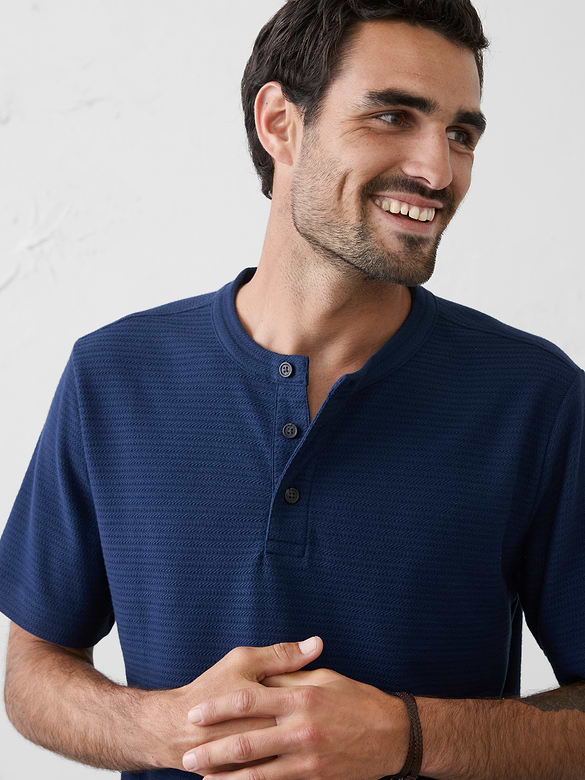Standard-Fit Textured Henley
