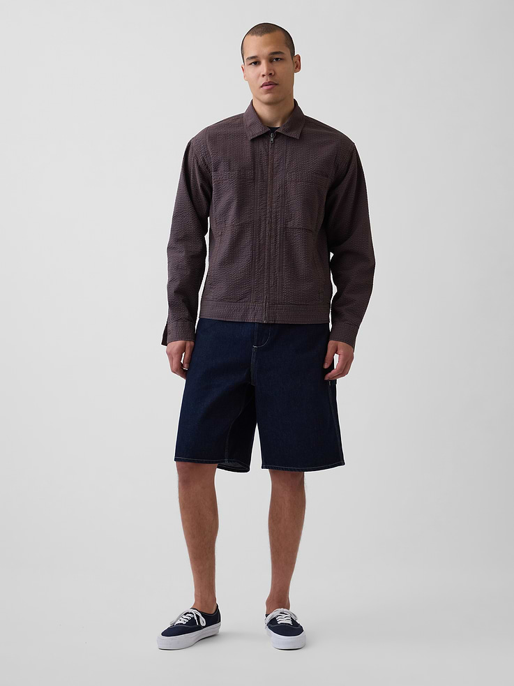 Image number 1 showing, 10.5" Baggy Denim Carpenter Shorts
