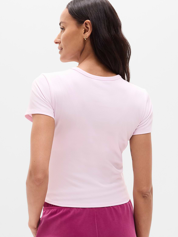 Signature Rib Crop Tee
