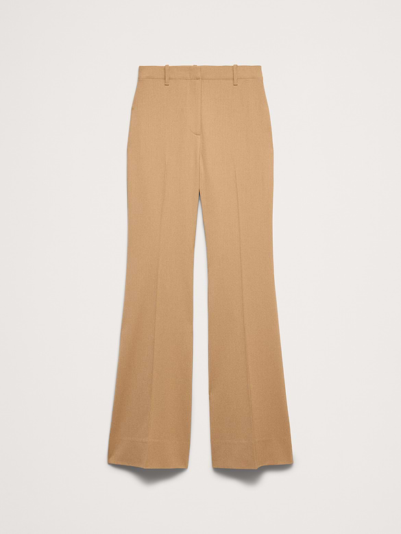 Ultra High-Rise Flare Italian Lightweight Wool Pant
