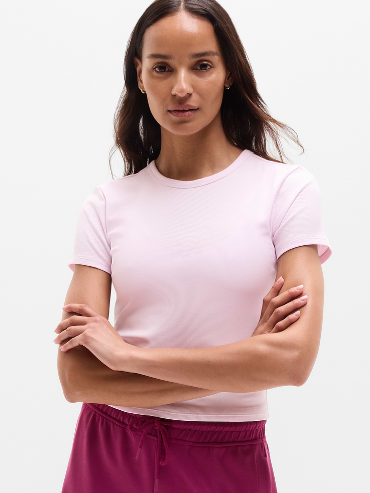 Image number 1 showing, Signature Rib Crop Tee