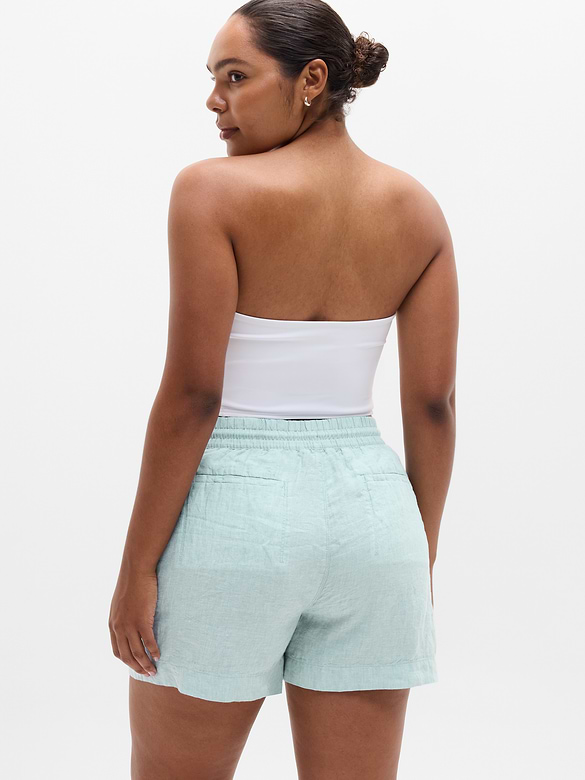 Retreat Linen Mid Rise 4" Short