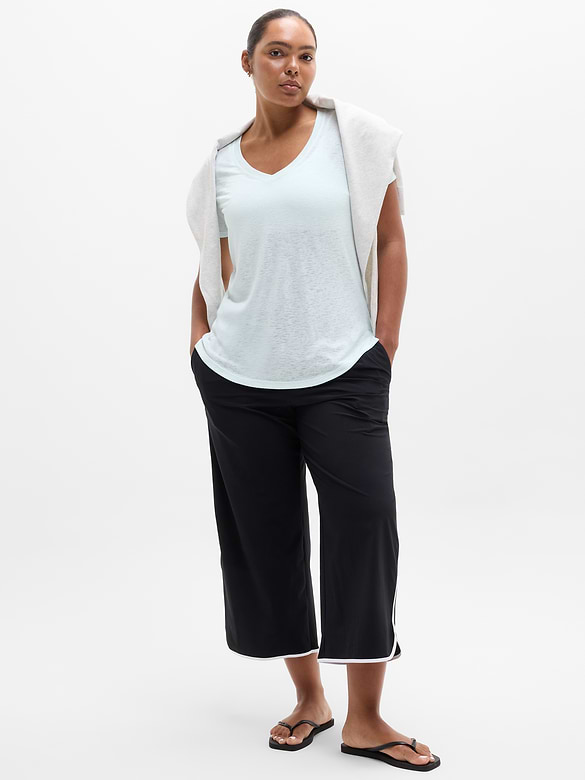 Breezy Scoop V-Neck Tee