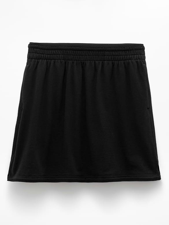 Airy Cotton Terry Mid Rise Mini Skirt