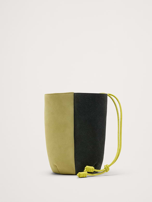 Color-block Suede Tulip Bag