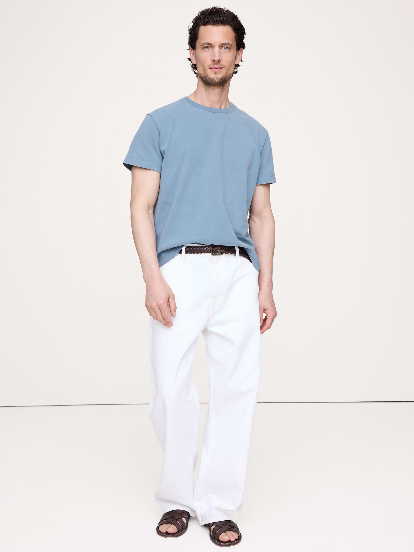 Image number 1 showing, Sueded Cotton Crew-Neck T-Shirt