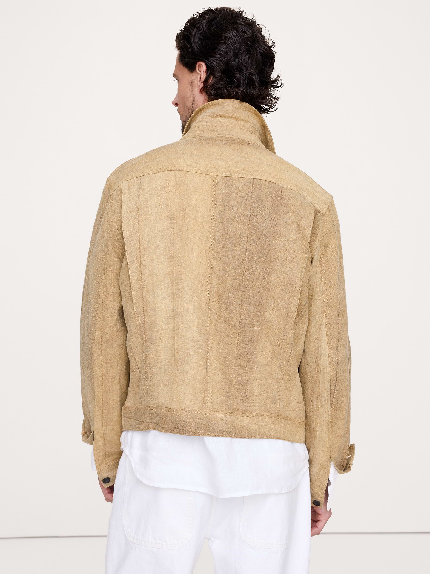 Image number 3 showing, Ramie-Cotton Flight Jacket